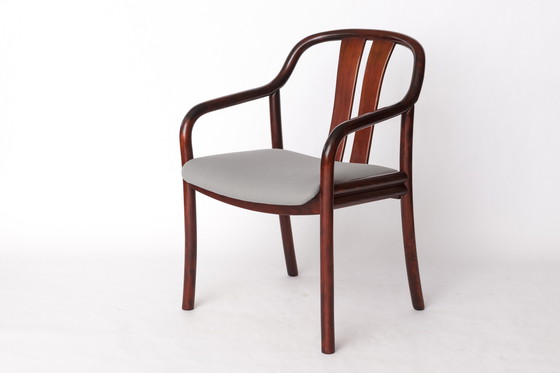 Image 1 of 1 de 4 Fauteuil vintage d'Oswald Beck pour Casala - années 1980 Design allemand, tissu gris