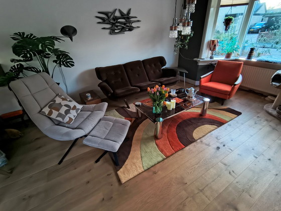 Sixties/Seventies Kuip Bankstel – 3-5 zitsbanken, Metal, Textile (photo 15 of 15)