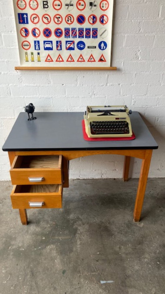 Image 1 of Retro vintage mid-century (school) desk