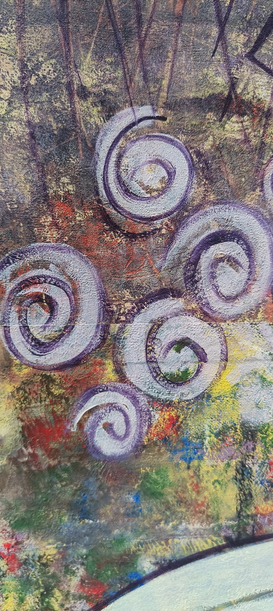 Image 1 of Ludo Huys, Mixed-Media-Kunst aus den 1990er Jahren im Stil von Picasso