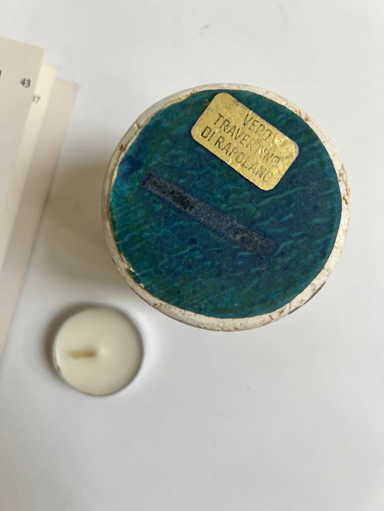 Image 1 of Travertin-Kerzenständer Fratelli Manelli Italien 1970