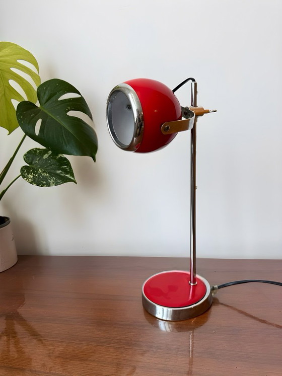 Image 1 of Vintage red Eyeball tall lamp