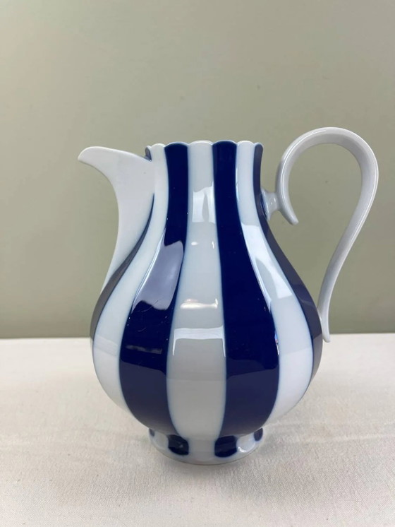 Kobalt gestreifte Karaffe – Gläser & Karaffe, Porcelain, Art Deco (photo 2 of 10)