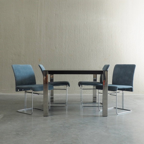 Eettafel van Giovanni Offredi voor Saporiti – Wood, Chrome (photo 16 of 21)
