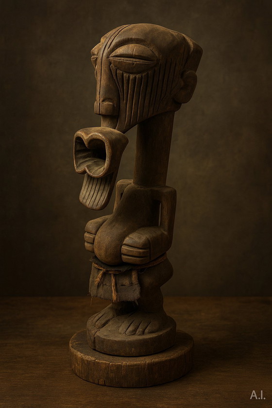 Image 1 of Estatua de Songye Nkisi – República Democrática del Congo – Auténtica pieza de arte tribal (60 cm)