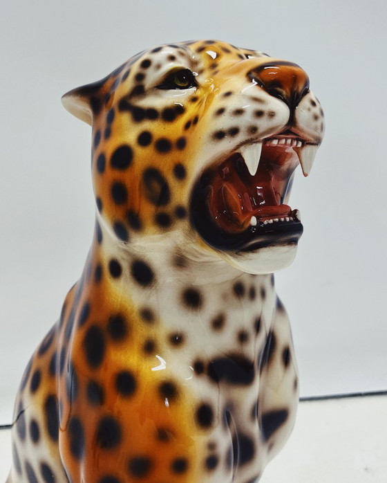 Image 1 of Leopard Sculpture Ceramic