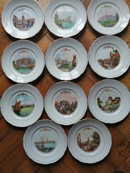 11 platos de Richard Ginori “ciudad no redimida”