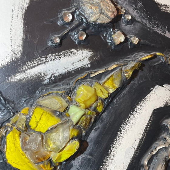 Gilbert Auquière, Composition abstraite, années 1960, Technique mixte – Peintures et dessins, Abstract (photo 4 of 10)