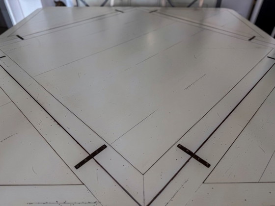 Image 1 of Handkerchief table with 4 leaves and 4 chairs