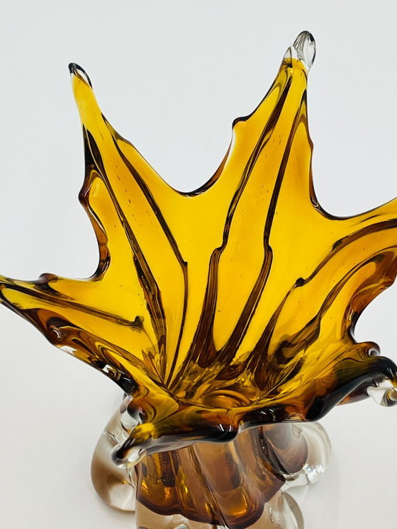 Grand vase sculptural par Flavio Poli pour Seguso, Seguso Murano, Verre, Marron, Modern (photo 8 sur 13)
