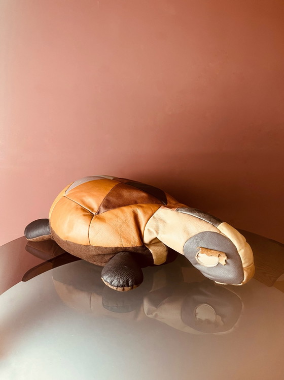 Image 1 of Unique! 70s Design Zoomorphic leather turtle