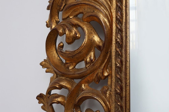 Image 1 of Large 20th-century Italian Baroque-style wall mirror, richly decorated