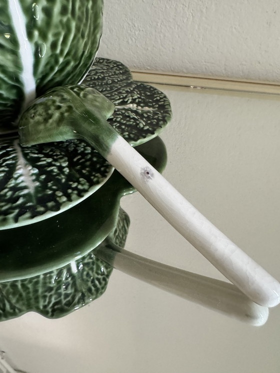 Image 1 of Caldas vintage ceramic green cabbage soup tureen