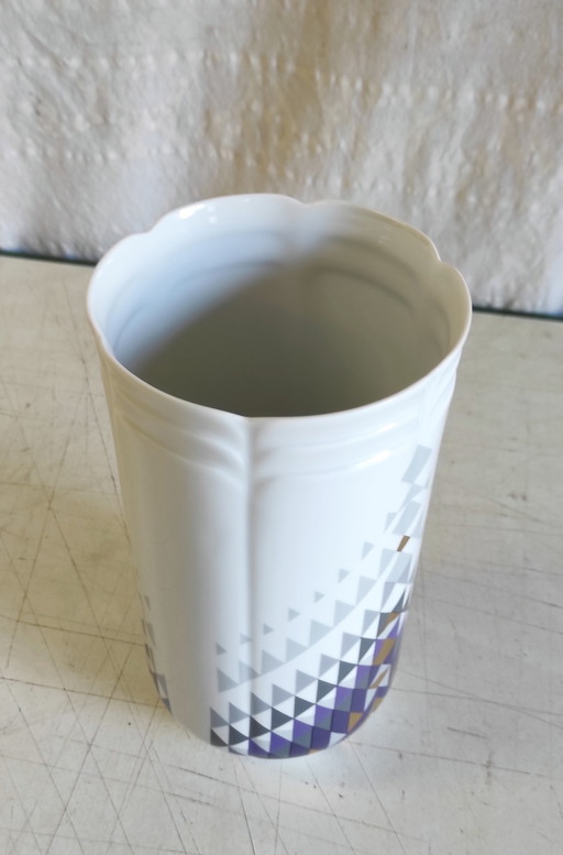 Vase style Art-Déco en porcelaine de Limoges par Georges Boyer