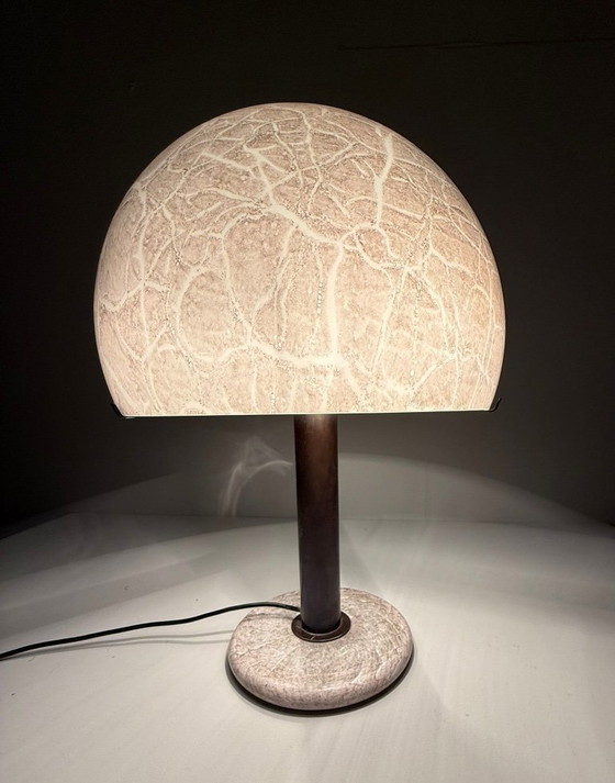 Image 1 of Lampe de table/champignon de Ludovico Diaz de Santillana pour Venini, modèle : 832, Italie, années 1960, exemplaire rare