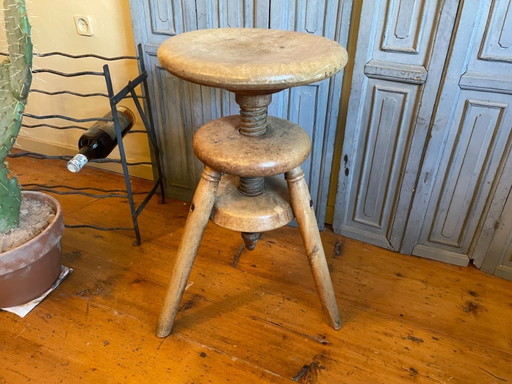 Hermoso taburete giratorio taburete francés antiguo