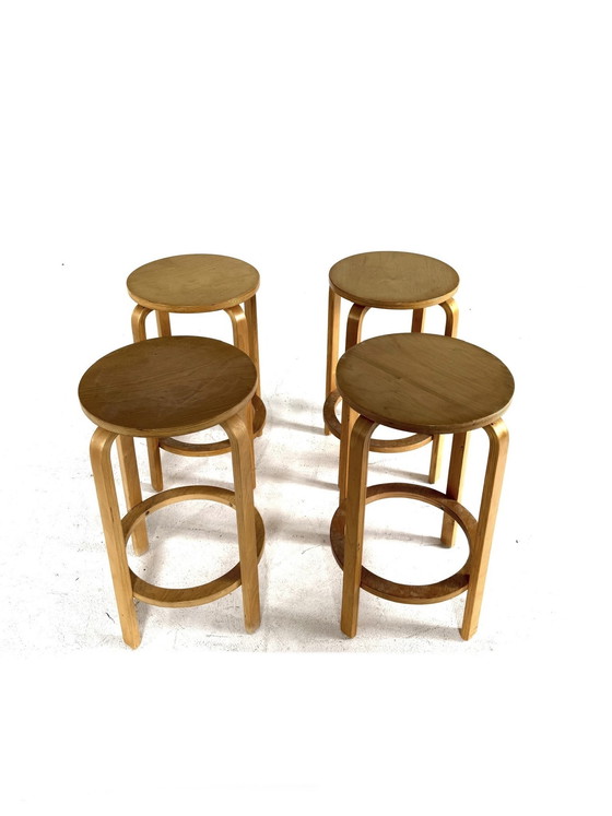 Image 1 of 4x sgabello da bar in compensato vintage '60