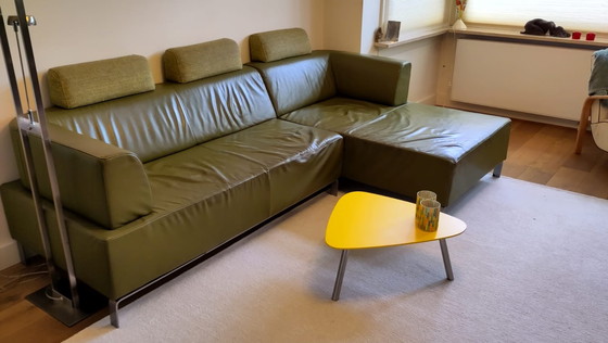 Image 1 of Montel corner sofa, leather with headrests