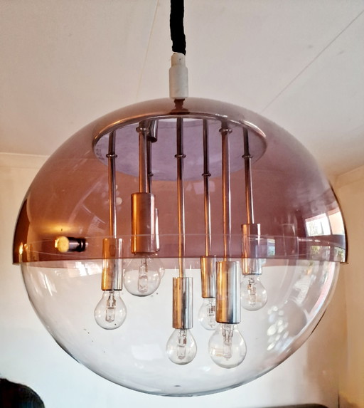 Lampe à suspension Space Age, Raak Amsterdam, années 1970. – hanglampen, Metal, Plastic (photo 2 of 5)