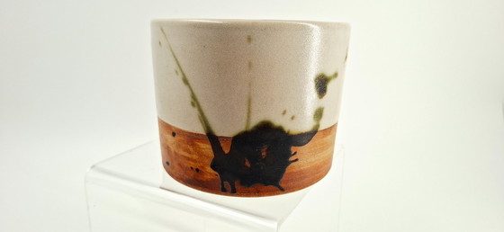 Image 1 of Stoneware pot with lid — La Colombe Pottery, 1970s