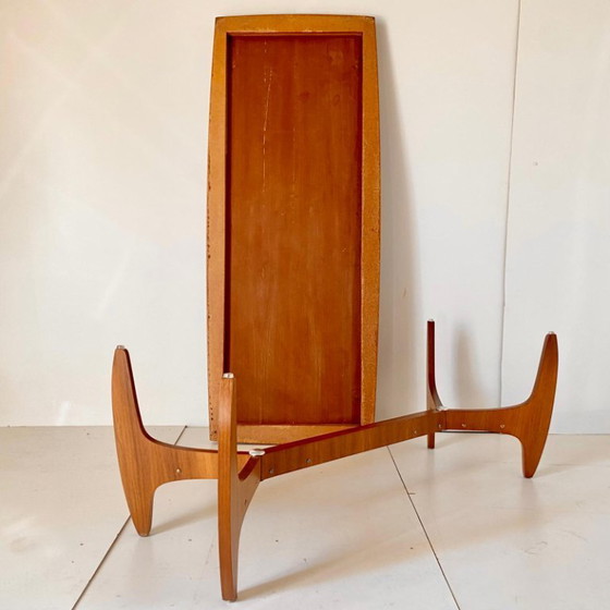 Image 1 of 1X tavolino da divano in legno grande in stile moderno italiano di metà secolo