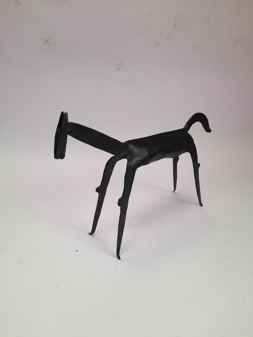 Brutalist wrought iron horse