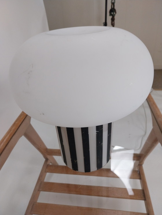 Image 1 of 1 x memphis style glass table lamp 1980's