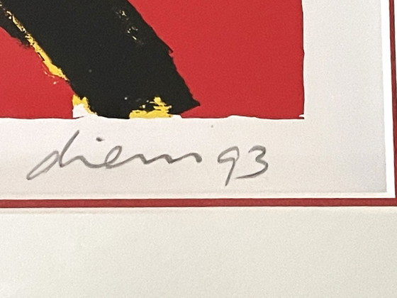 Peter Diem (1945) - Flying Cows Red – Litografías y grabados, Aluminio (photo 4 of 8)