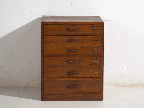 Small antique Japanese file cabinet - Showa Period (c. ) #2 – Filing cabinets, Metal (photo 30 of 40)