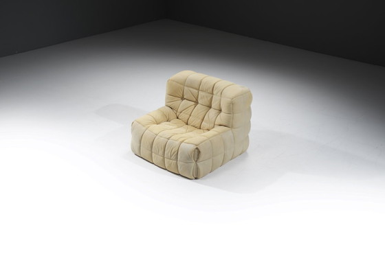Image 1 of Kashima lounge chair in original leather by Michel Ducaroy - Ligne Roset 1980
