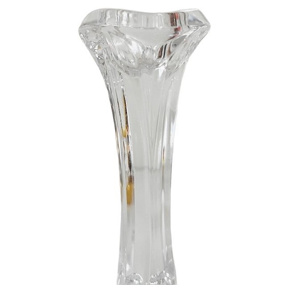 Image 1 of Vintage mid-century Walther Glas organic candlestick crystal 1970s