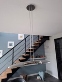 Lámpara colgante con aplique de pared