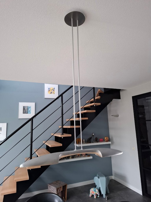 Hanglamp met wandlamp