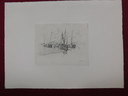 Etching Frans Hens - Voiliers