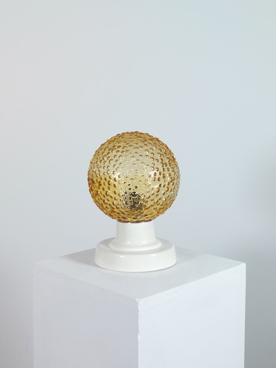 Image 1 of Vintage DDR bubble glass table lamp Table lamp