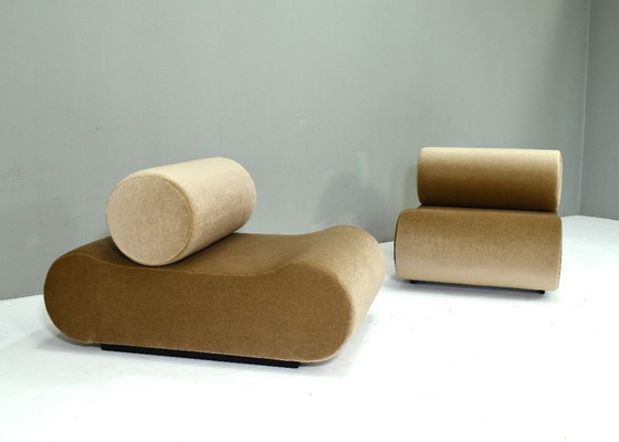 Image 1 of 2 poltrone lounge "Corbi" di Klaus Uredat in mohair nuovo per COR, Germania - 1969