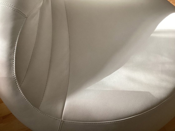 Fauteuil en cuir Leolux Gisa, Leolux Gisa fauteuil, Blanc, Modern (photo 10 sur 14)