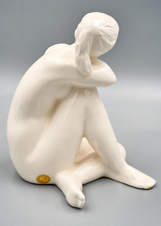 Figura femminile in ceramica, Jihokera Bechyně, anni '60 Cecoslovacchia – Sculture (photo 6 of 10)