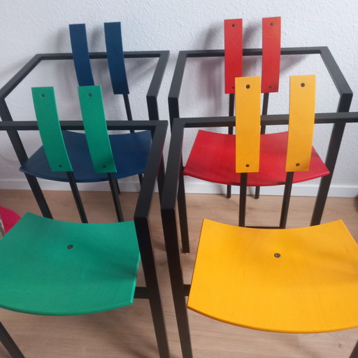 4x Chaises Kff Design, Mod.Trix