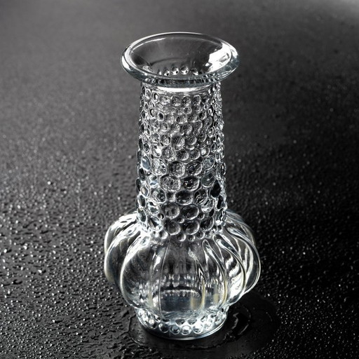 Mid-Century Pressed Glass Vase: Pavel Panek Design, Czech Republic / 1972