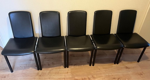 Chaises de salle à manger en cuir Castelijn