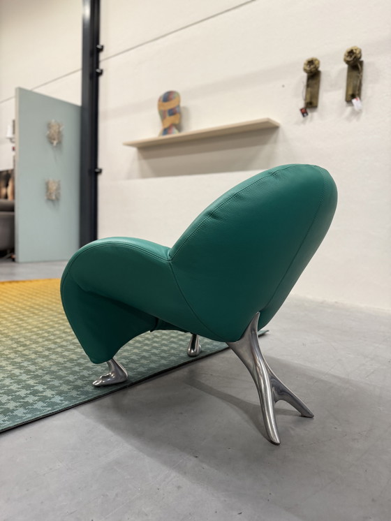 Image 1 of Leolux Papageno Fauteuil Senso Lagoon leer 