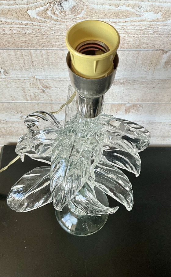 Image 1 of Pair of Italian Palm Tree Glass Lamps in the Style of Tommaso Barbi, 1970s