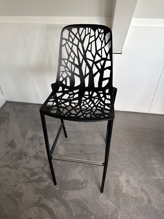 Image 1 of 2x Forest Outdoor - Barkruk 78cm zwart zgan