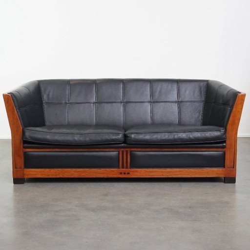 Art Deco Schuitema 2.5-seater leather designer sofa