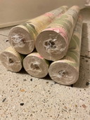 Papier peint floral vintage années 70 – Allemagne de l'Ouest – Marbourg – 5 rouleaux