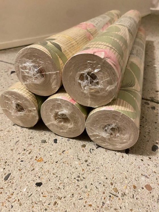 Image 1 of Vintage 70s floral wallpaper – West Germany – Marburg – 5 rolls