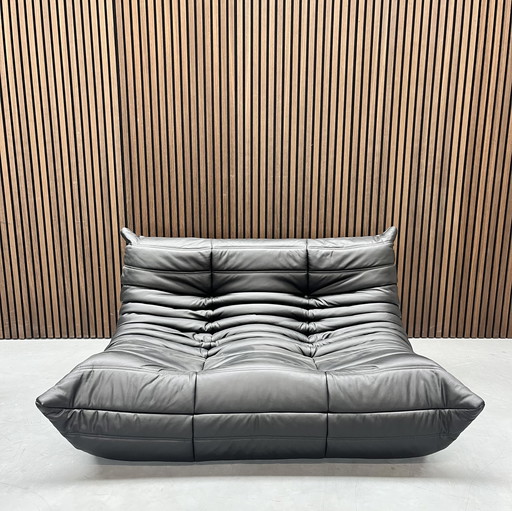 Ligne Roset Togo- Nero leder - tweezits