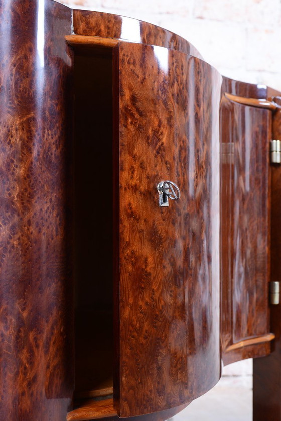 Par de mesitas de noche Art Déco restauradas, de madera de haya, de estilo polaco recuperado, Francia, (photo 15 of 19)
