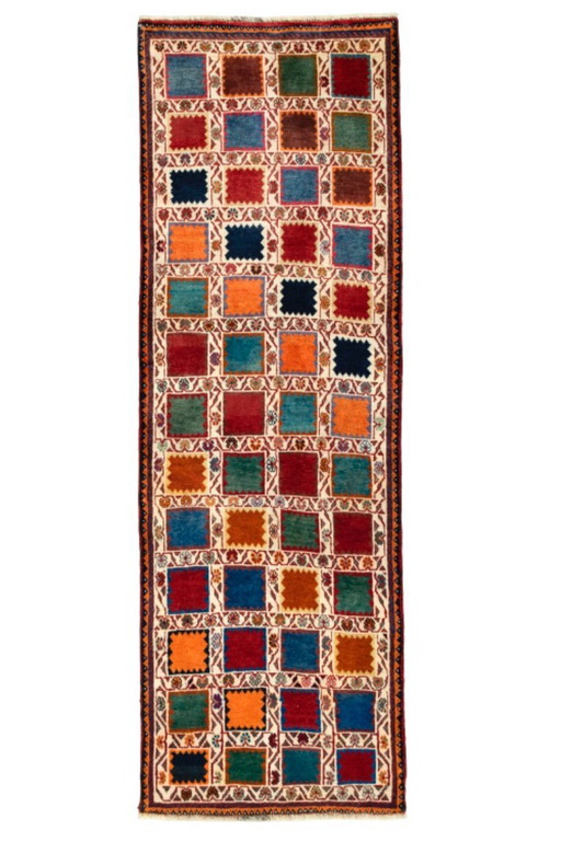 Tappeto nomade Gabbeh annodato a mano, Shiraz - 243 x 81 cm | Lana, colori naturali